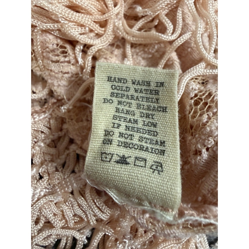 BKE Gimmicks Womens Mixed Media Lace Fringed Keyhole Neck Tank Sz XS - Picture 11 of 11